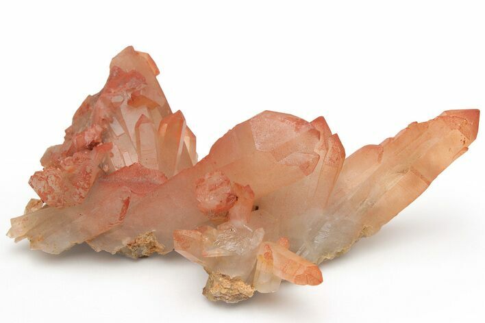 Natural Red Quartz Crystal Cluster - Morocco #219002